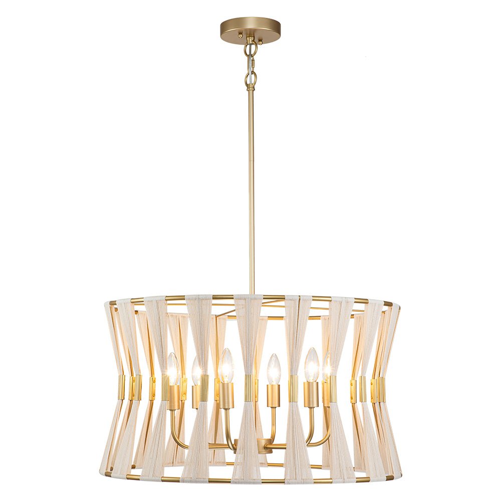 Ildvord Woven Brass Open Metal Pendant Light