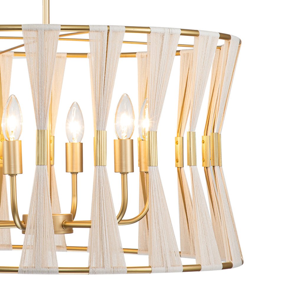 Ildvord Woven Brass Open Metal Pendant Light