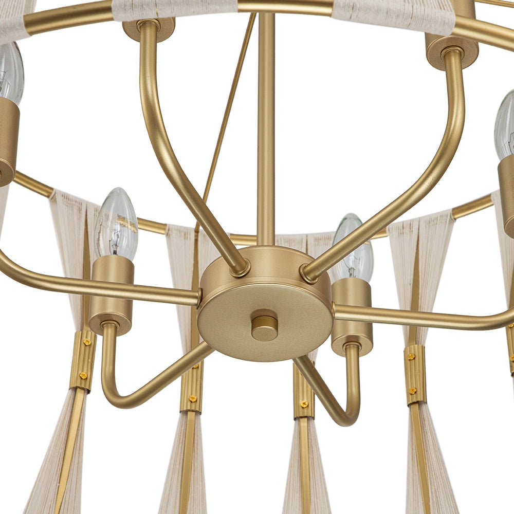 Ildvord Woven Brass Open Metal Pendant Light
