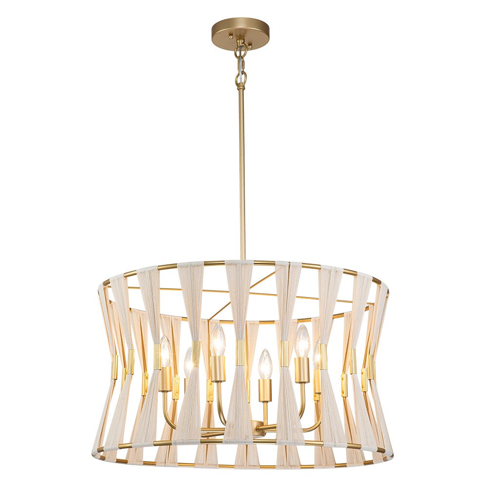 Ildvord Woven Brass Open Metal Pendant Light