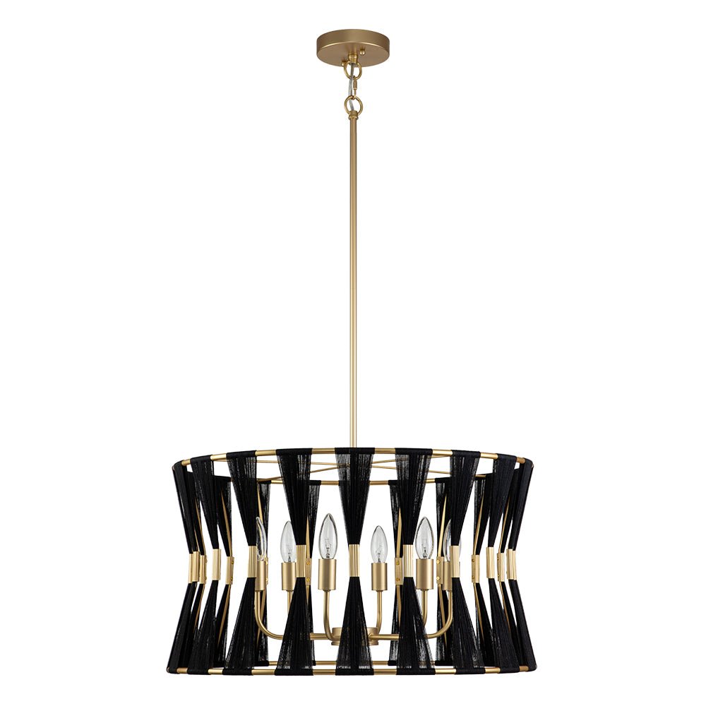 Ildvord Woven Brass Open Metal Pendant Light