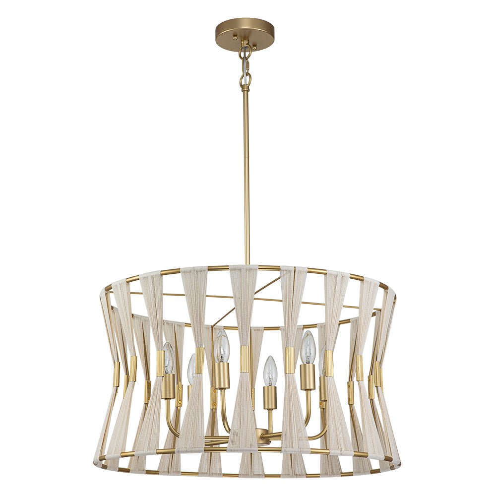 Ildvord Woven Brass Open Metal Pendant Light
