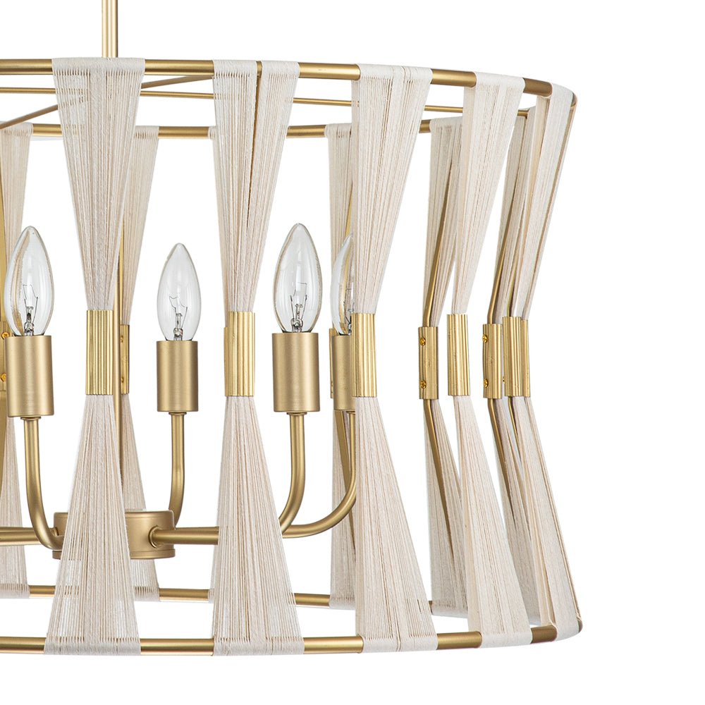 Ildvord Woven Brass Open Metal Pendant Light