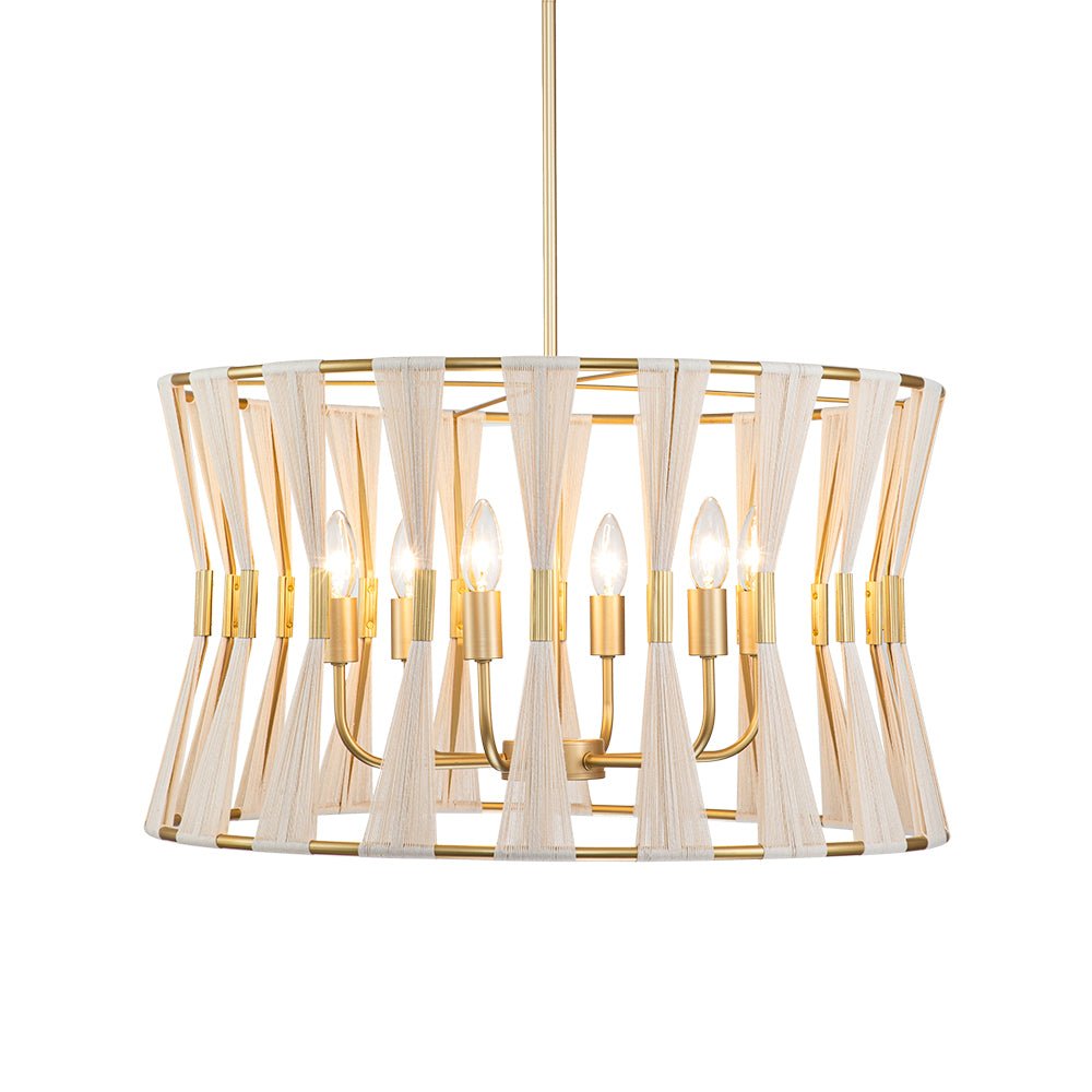 Ildvord Woven Brass Open Metal Pendant Light