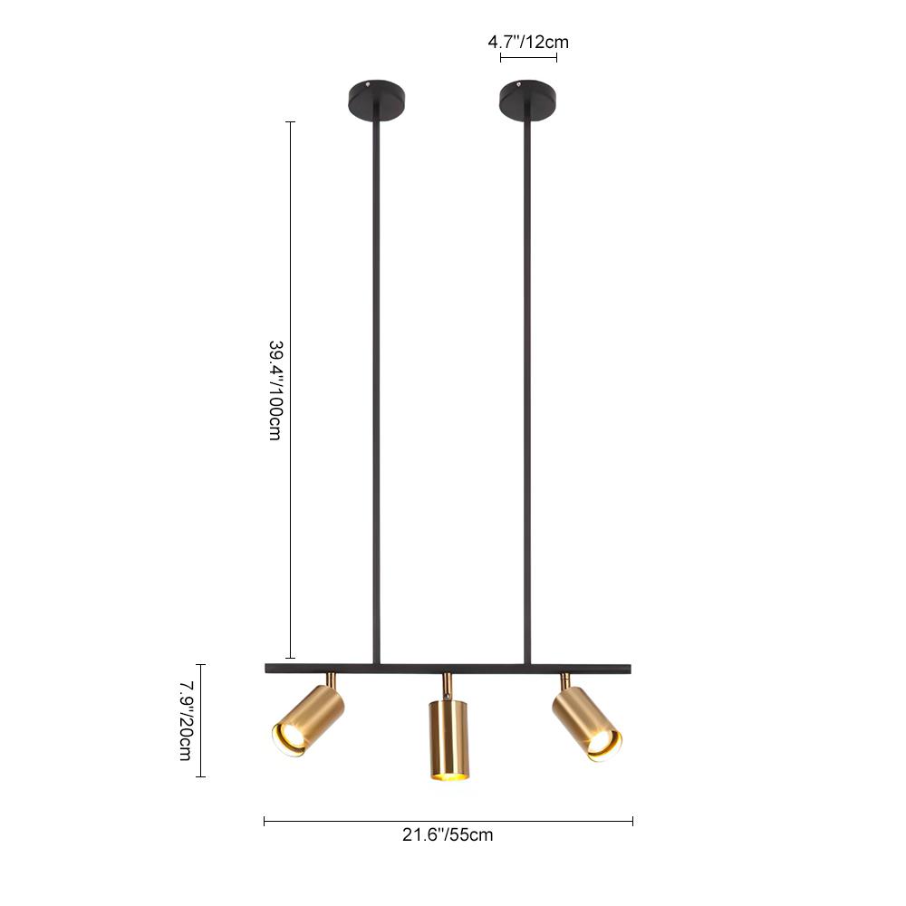 Polis Linear Metal Pendant Track Lighting