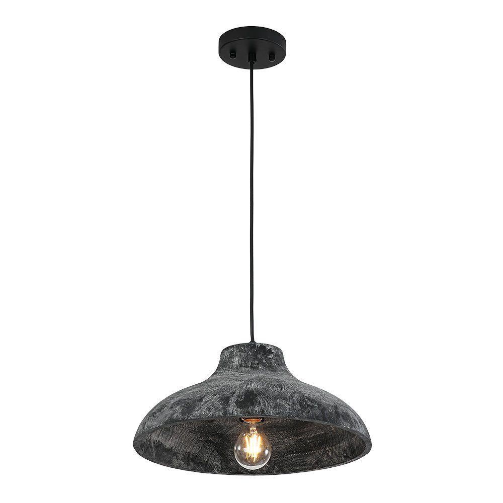 Xenuvyr Limed Style Dome Distressed Single Metal Pendant Light