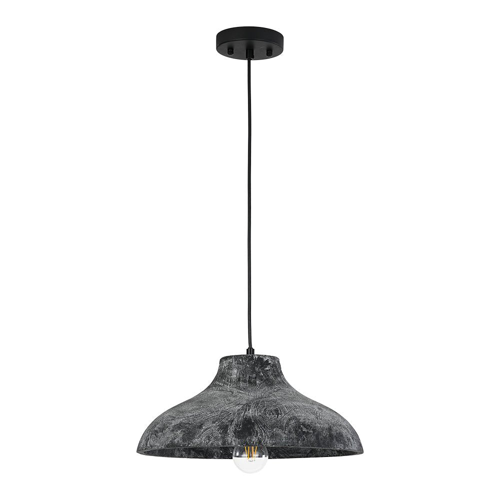 Xenuvyr Limed Style Dome Distressed Single Metal Pendant Light