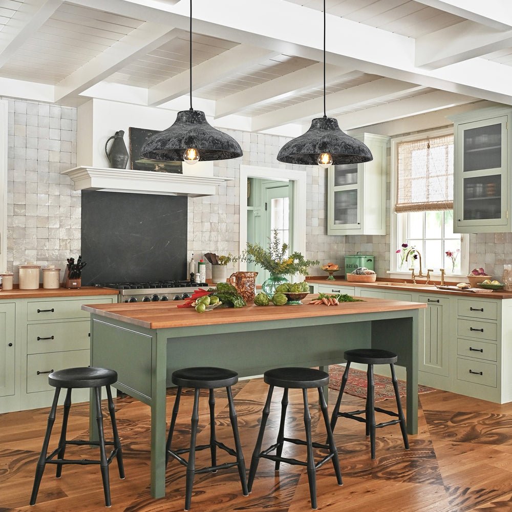 Xenuvyr Limed Style Dome Distressed Single Metal Pendant Light