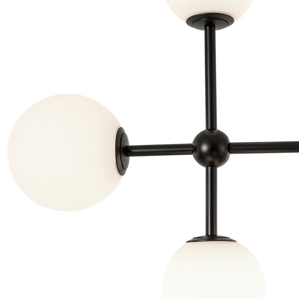Zoruvyt Luminous Globe Geometric Bubble Opal Glass Chandelier - Lamp Copper