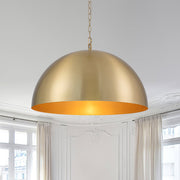 Tinduvum Luxe Oversized Brushed Brass Metal Pendant Light