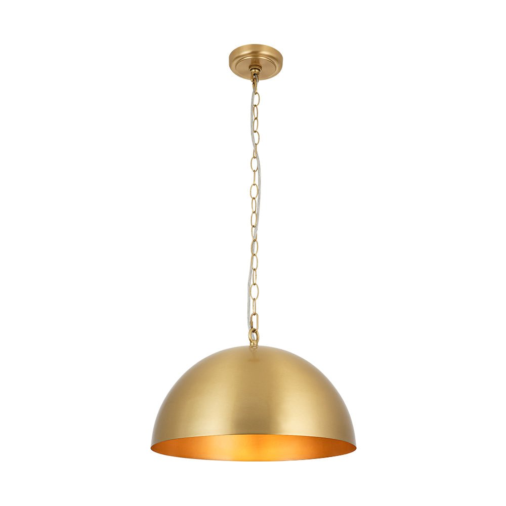 Tinduvum Luxe Oversized Brushed Brass Metal Pendant Light