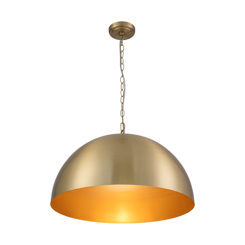 Tinduvum Luxe Oversized Brushed Brass Metal Pendant Light