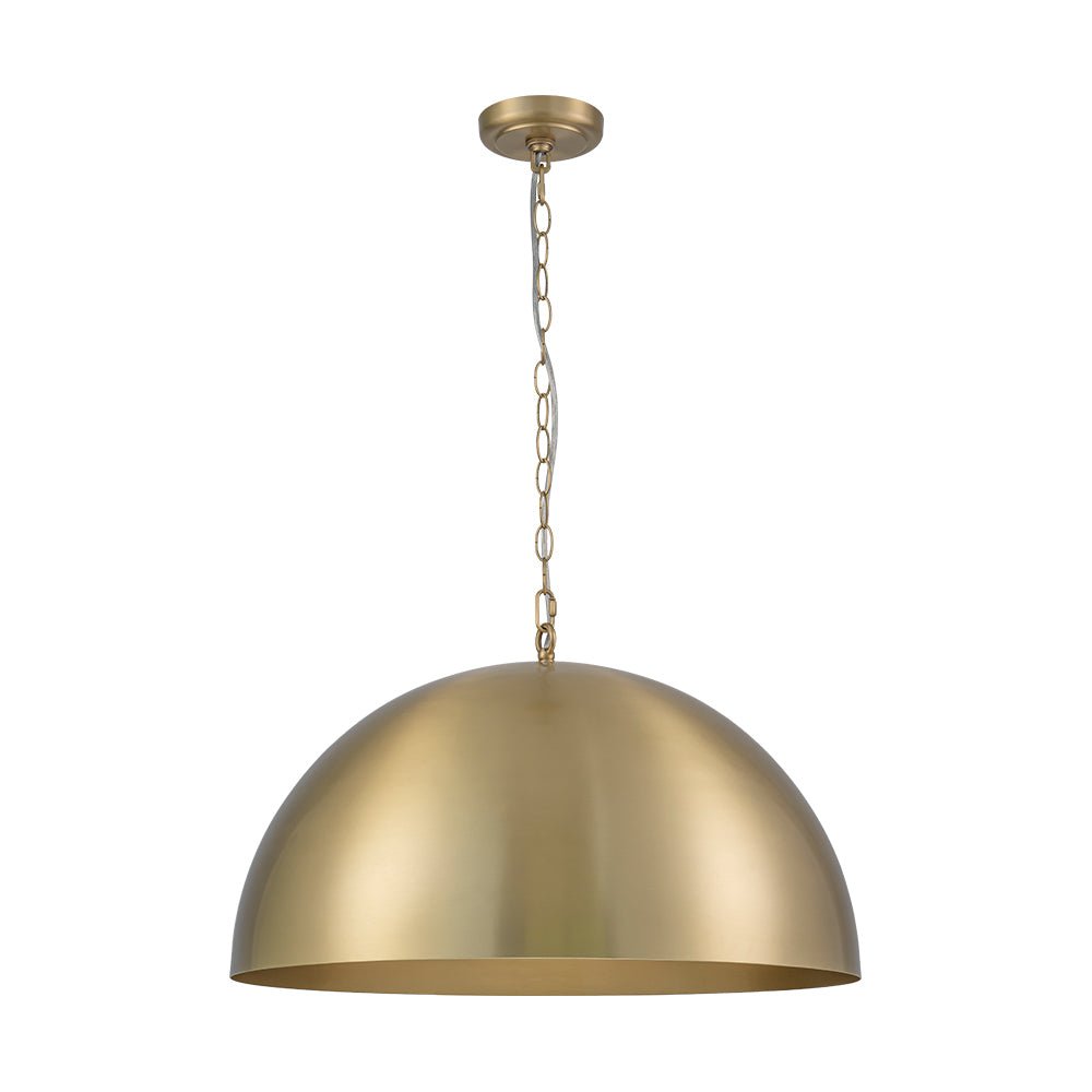 Tinduvum Luxe Oversized Brushed Brass Metal Pendant Light