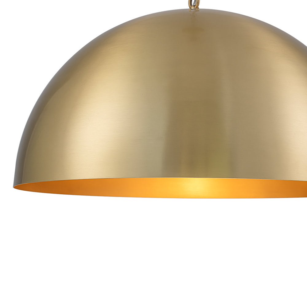 Tinduvum Luxe Oversized Brushed Brass Metal Pendant Light