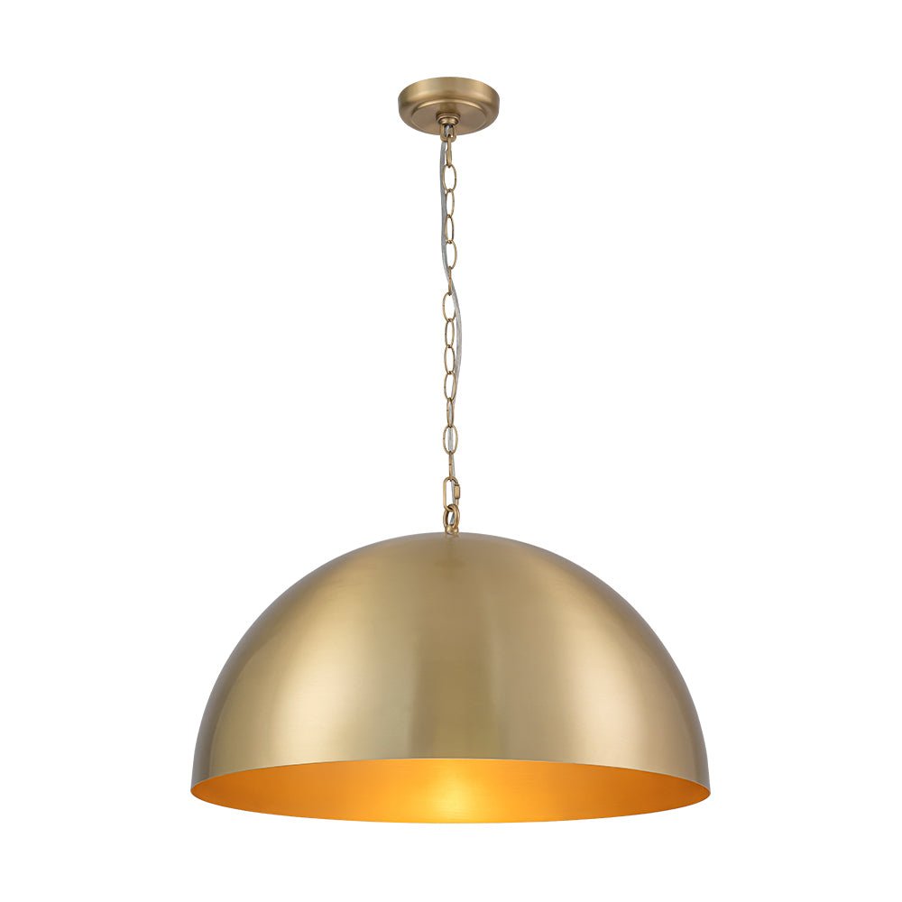 Tinduvum Luxe Oversized Brushed Brass Metal Pendant Light