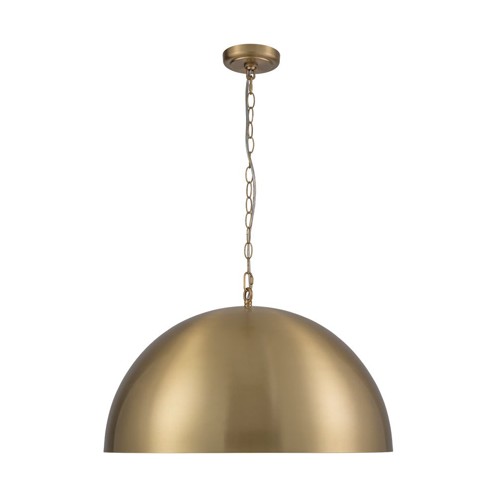 Tinduvum Luxe Oversized Brushed Brass Metal Pendant Light