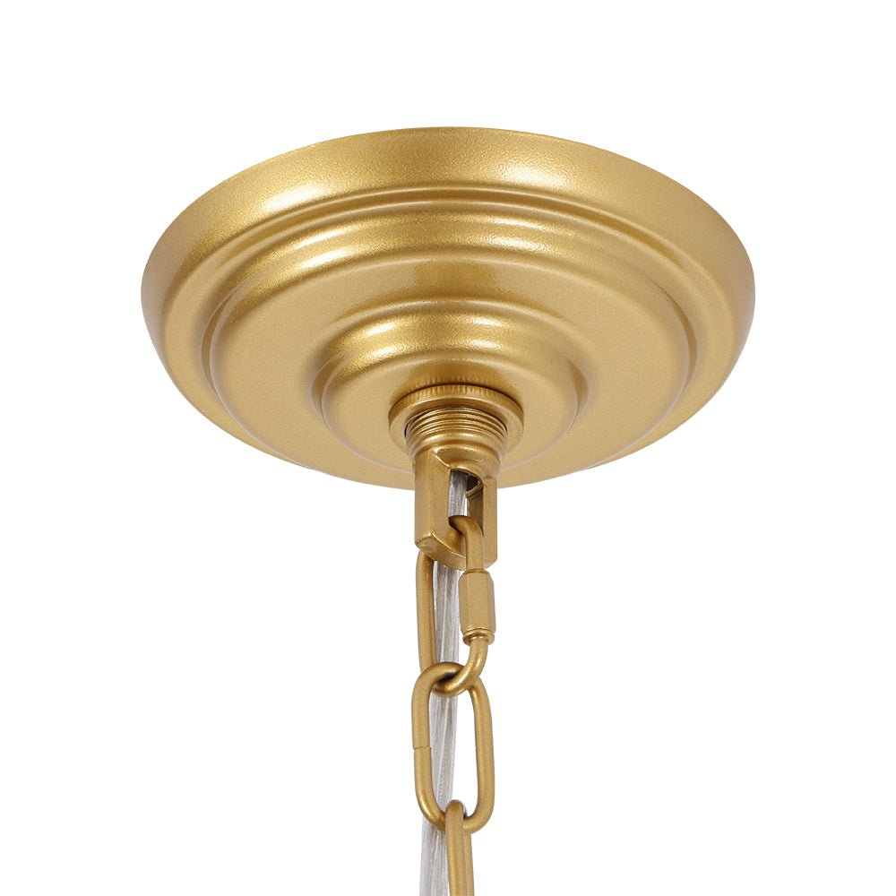 Dvaluvux Luxe Sculpture Bloom Floral Brass Glass Chandelier