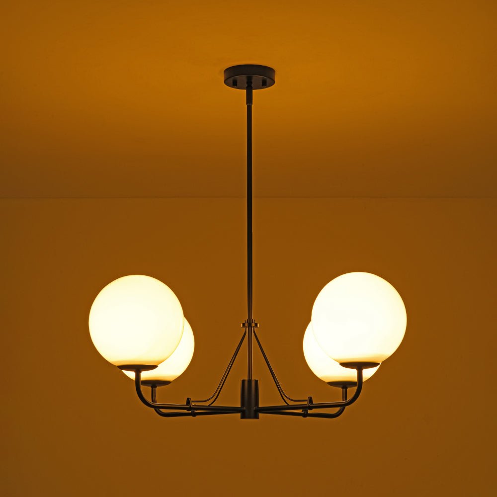 Norduvyt Luxury Shine Globe Sputnik Opal Glass Chandelier