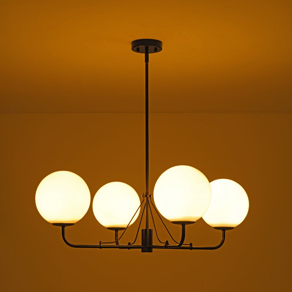 Norduvyt Luxury Shine Globe Sputnik Opal Glass Chandelier