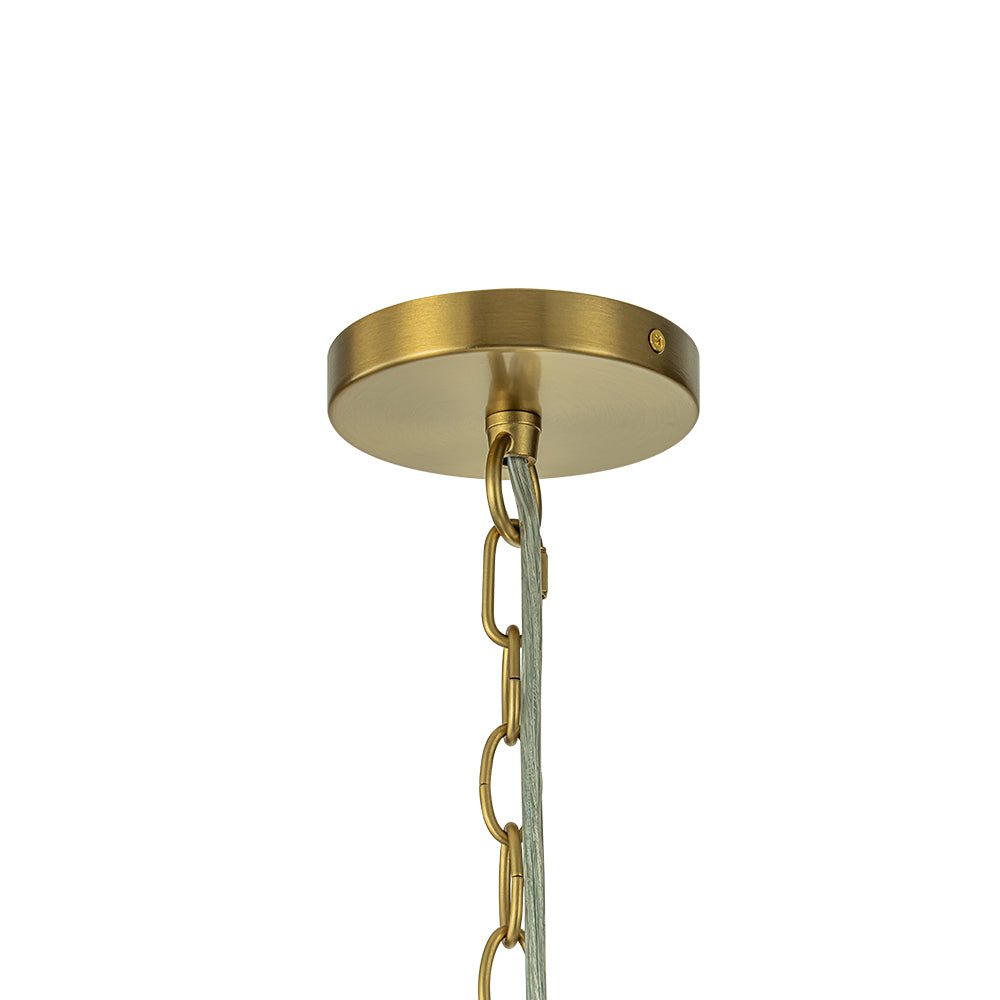 Caelulix Luxury Brass Modern Glass Chandelier