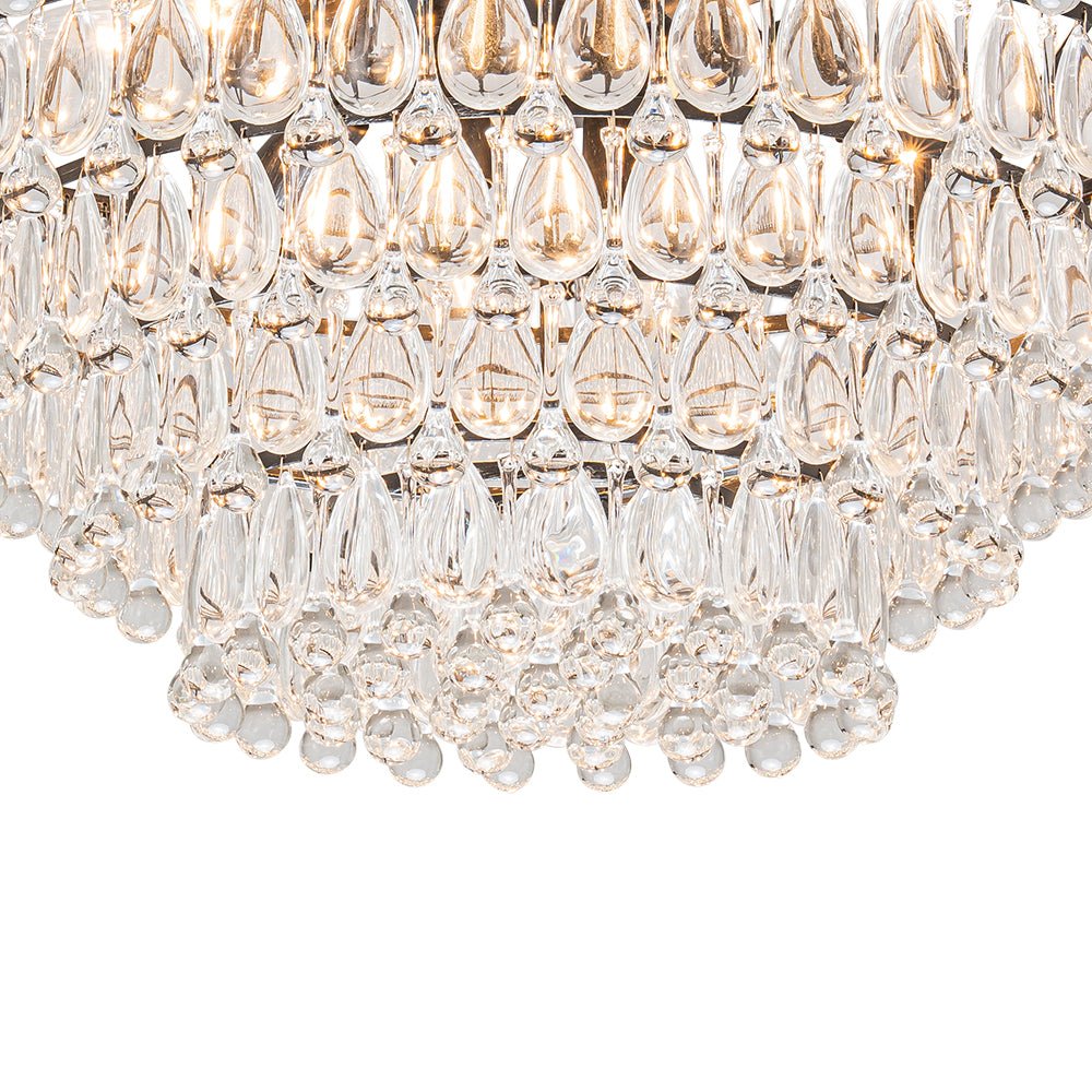 Ildvunix Luxury Glam Tiered Raindrop Crystal Chandelier