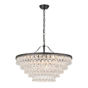 Ildvunix Luxury Glam Tiered Raindrop Crystal Chandelier