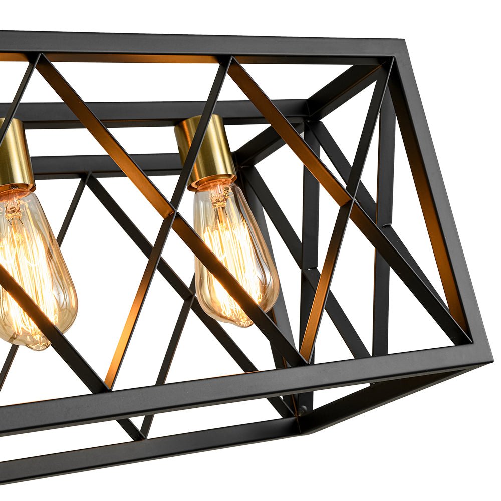 Kvennuvum Matte Cross Framed Metal Chandelier