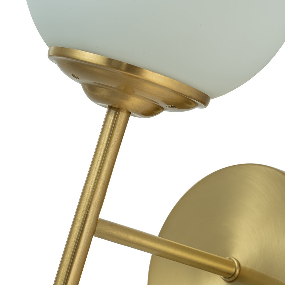Aether Mid-Century Minimalist Brass Glass Wall Sconce