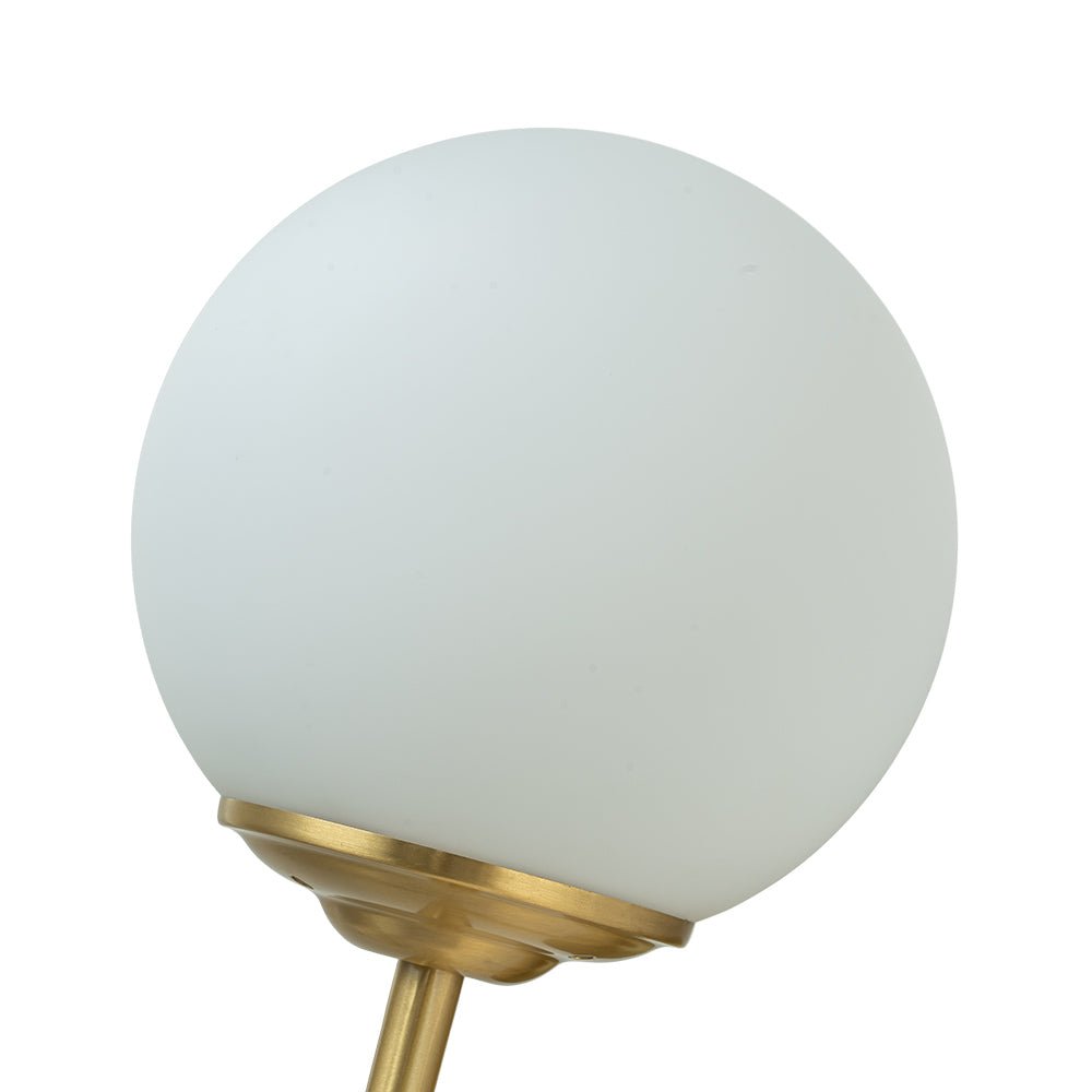 Aether Mid-Century Minimalist Brass Glass Wall Sconce