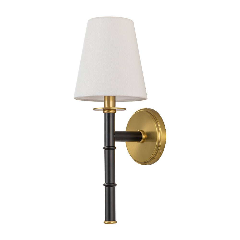 Ornuva Mid-Century Cone Linen Wall Sconce