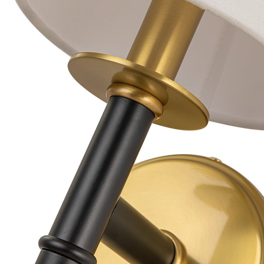 Ornuva Mid-Century Cone Linen Wall Sconce