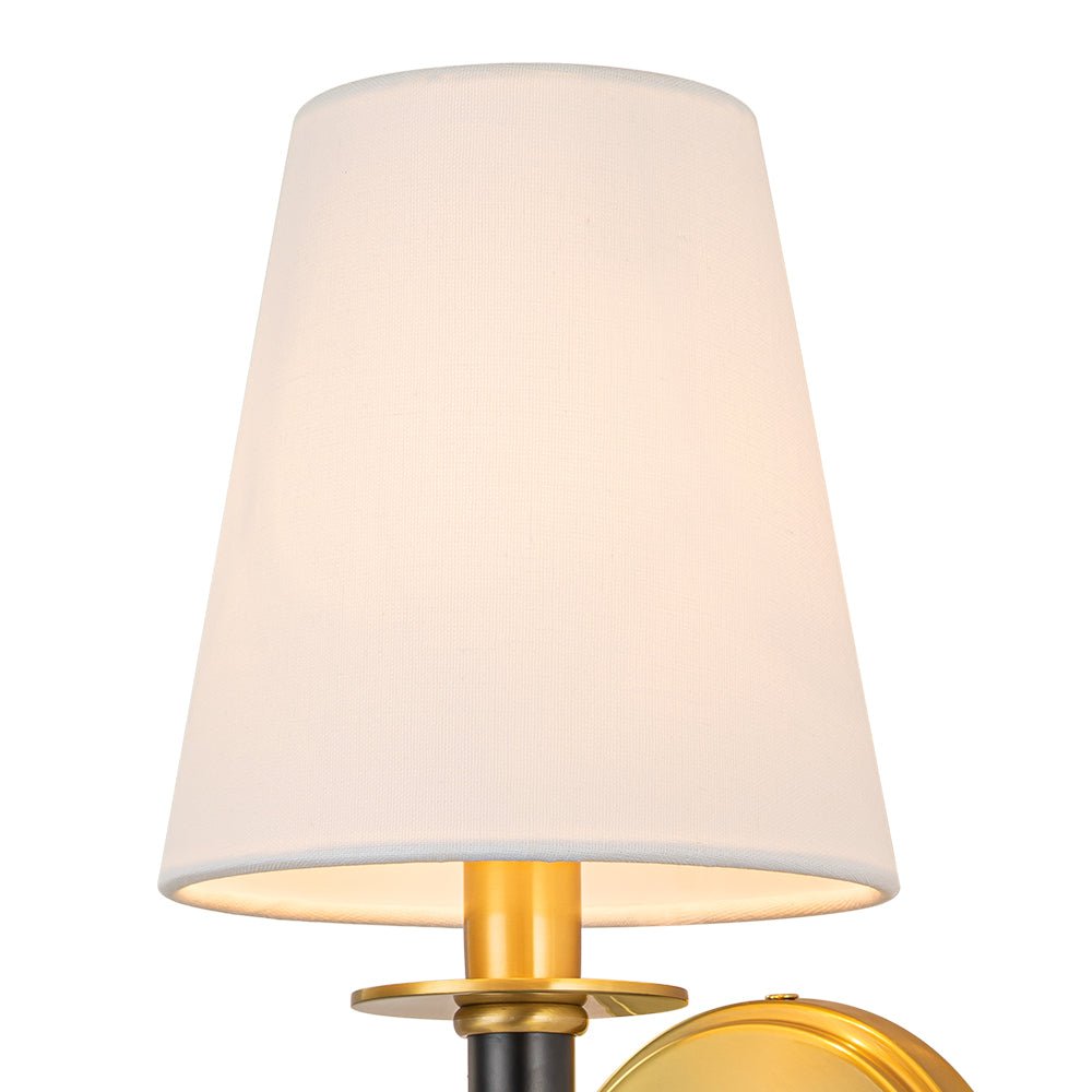 Ornuva Mid-Century Cone Linen Wall Sconce