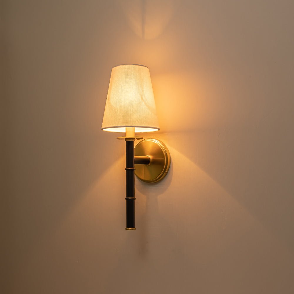 Ornuva Mid-Century Cone Linen Wall Sconce