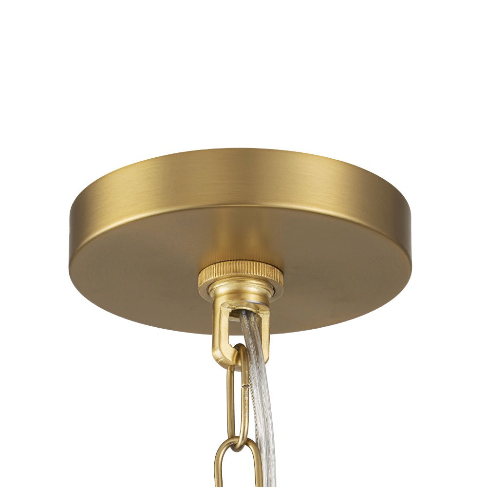Ildvuvux Mid-Century Conical White Gold Metal Pendant Light