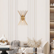 Jarnbrulx Mid Century Sunburst Metal Wall Sconce