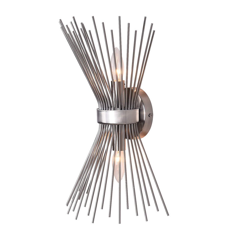Jarnbrulx Mid Century Sunburst Metal Wall Sconce