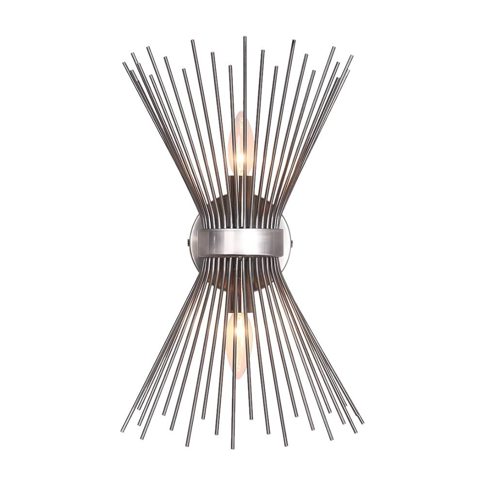 Jarnbrulx Mid Century Sunburst Metal Wall Sconce