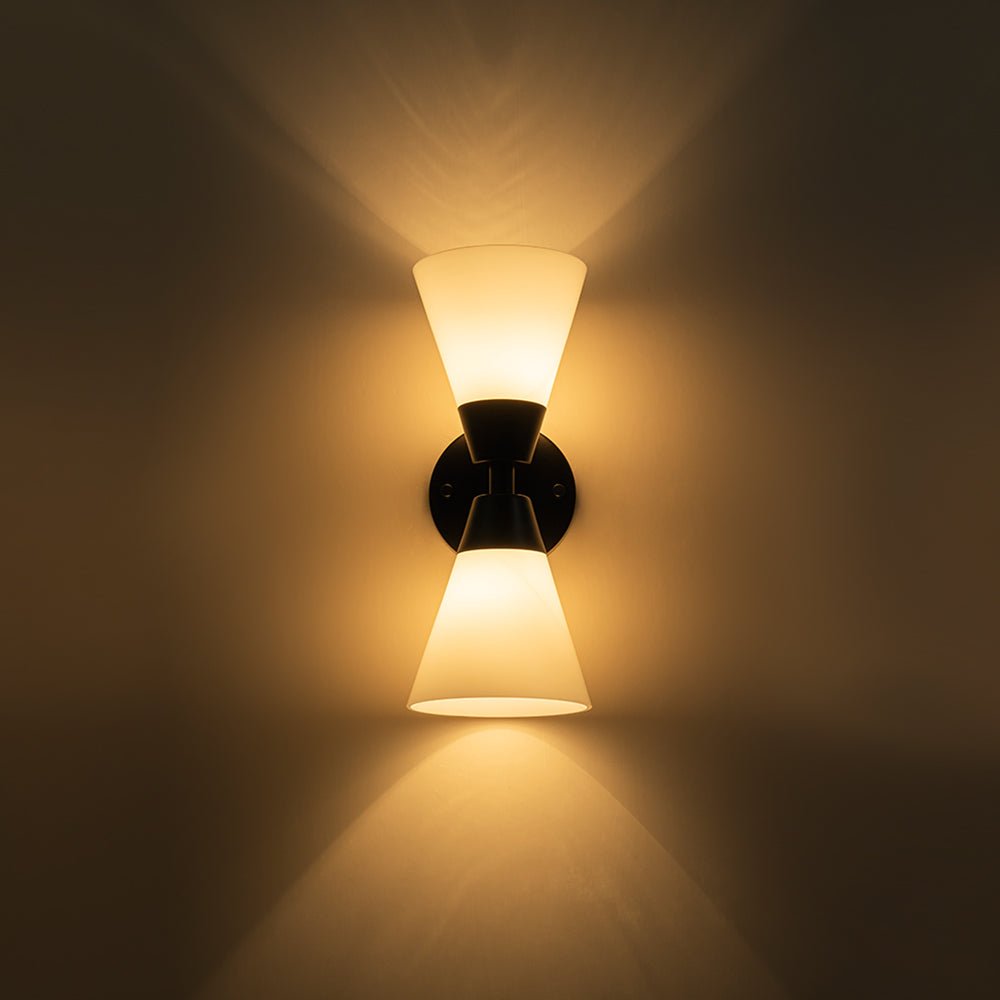 Eirikur Mid-Century Opal Glass Wall Sconce
