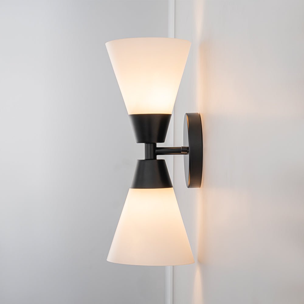 Eirikur Mid-Century Opal Glass Wall Sconce