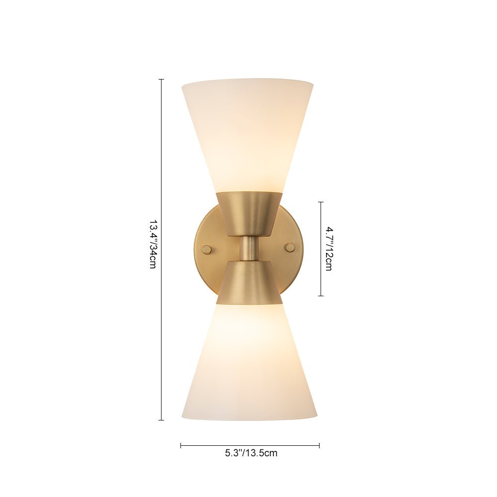 Eirikur Mid-Century Opal Glass Wall Sconce