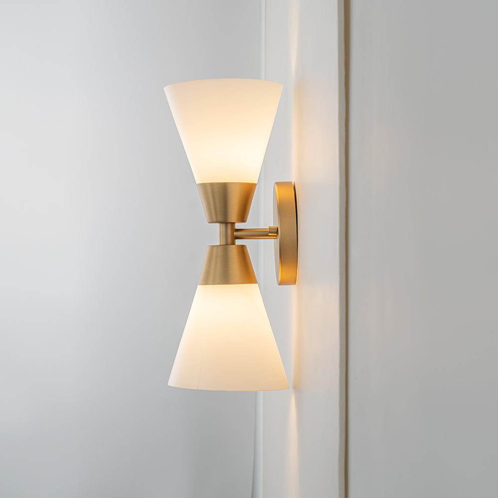 Eirikur Mid-Century Opal Glass Wall Sconce