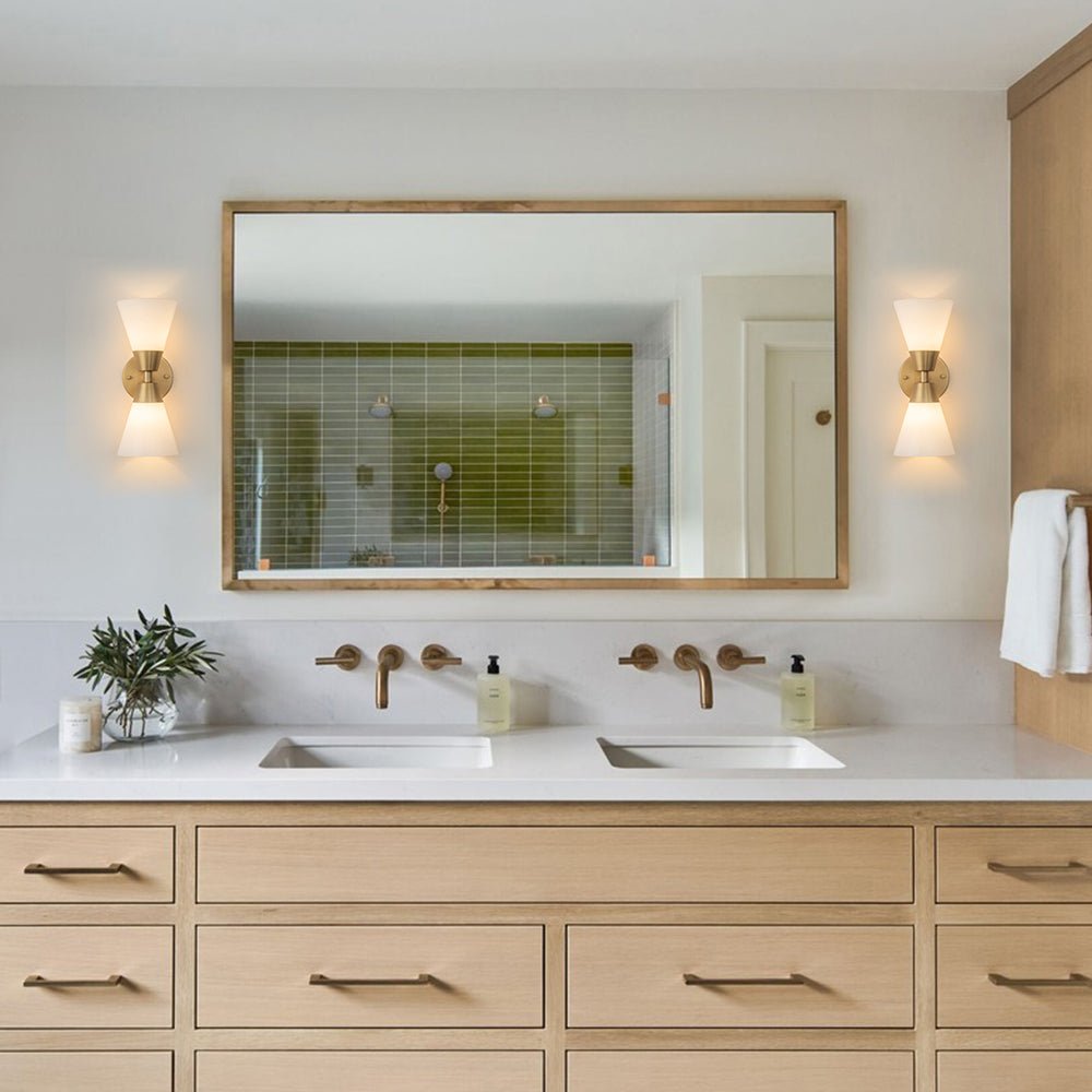 Eirikur Mid-Century Opal Glass Wall Sconce