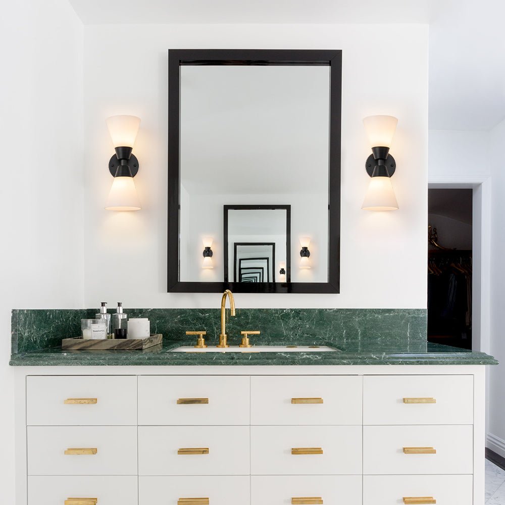 Eirikur Mid-Century Opal Glass Wall Sconce