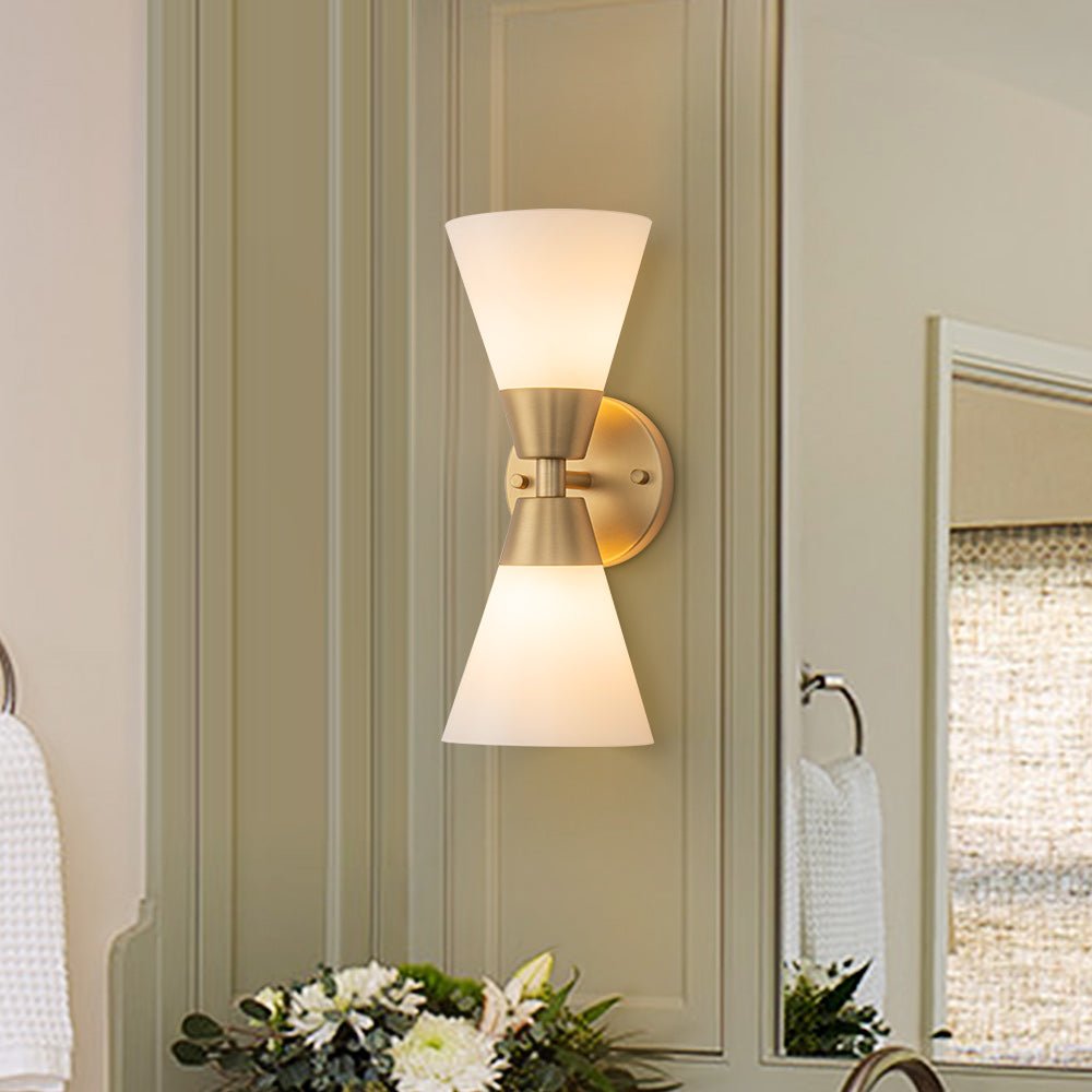 Eirikur Mid-Century Opal Glass Wall Sconce