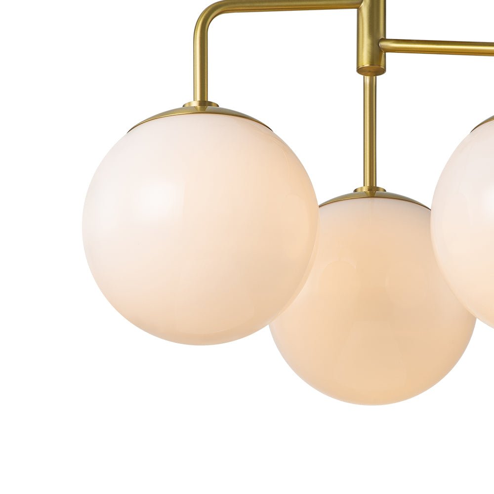 Nordan Mid-Century Sputnik Opal Glass Ceiling Light