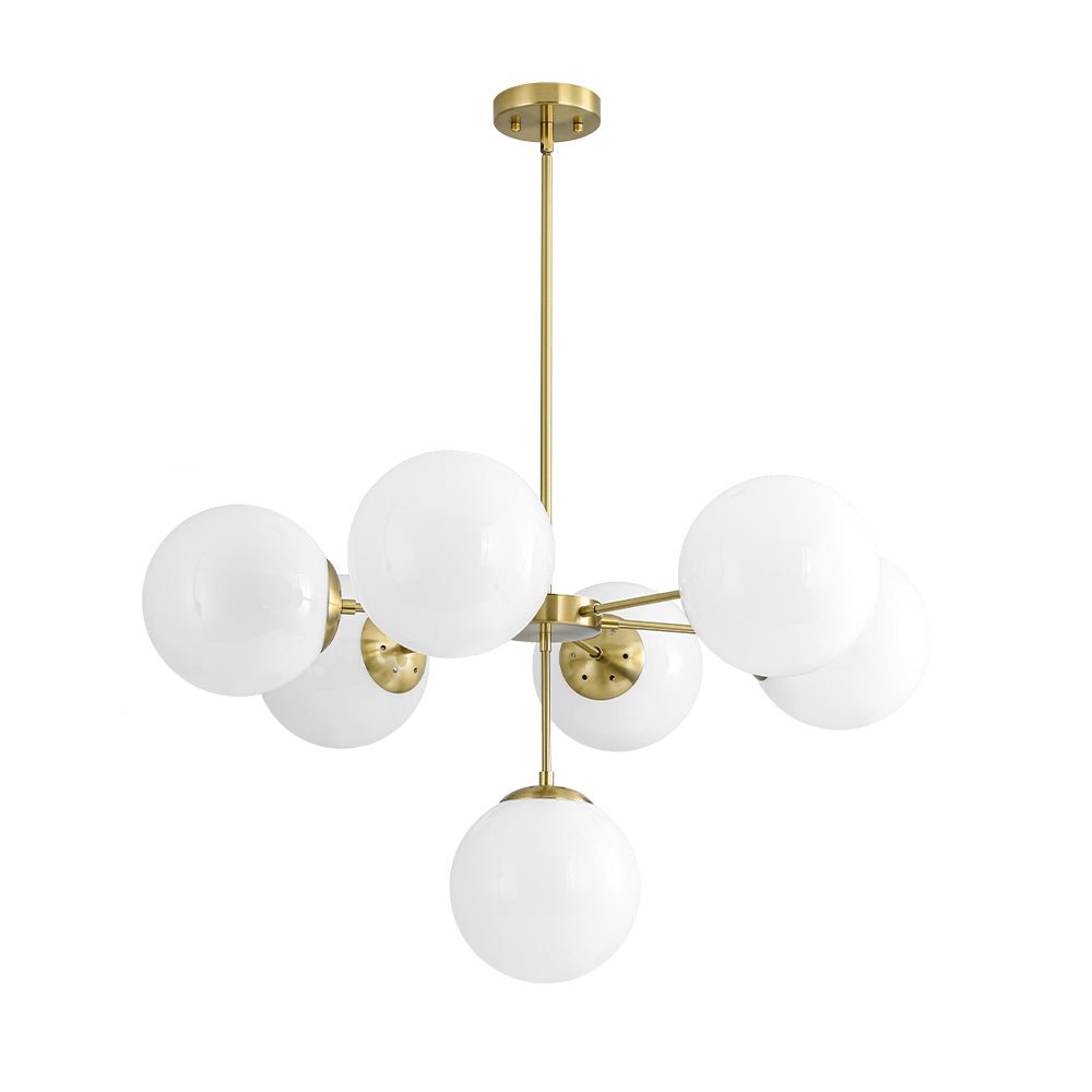 Xenuvia Mid-Century Sputnik Opal Glass Globe Chandelier
