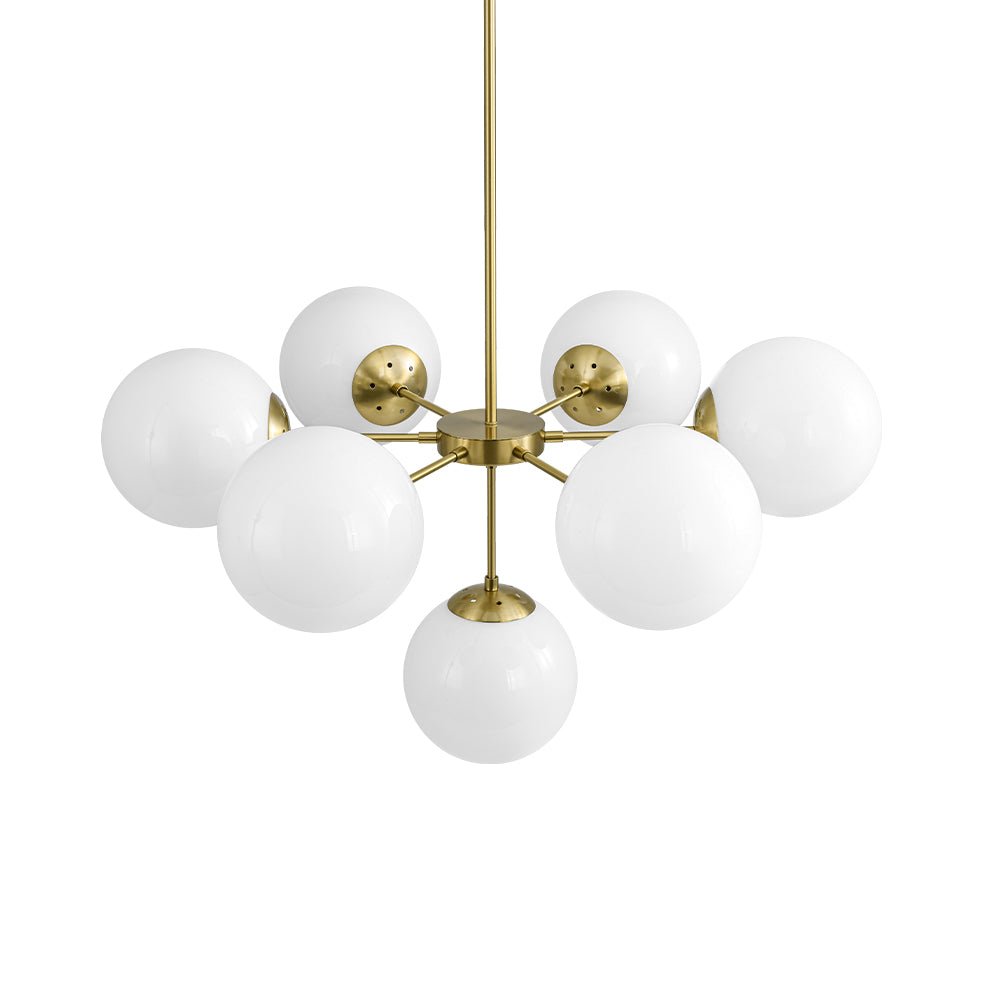 Xenuvia Mid-Century Sputnik Opal Glass Globe Chandelier