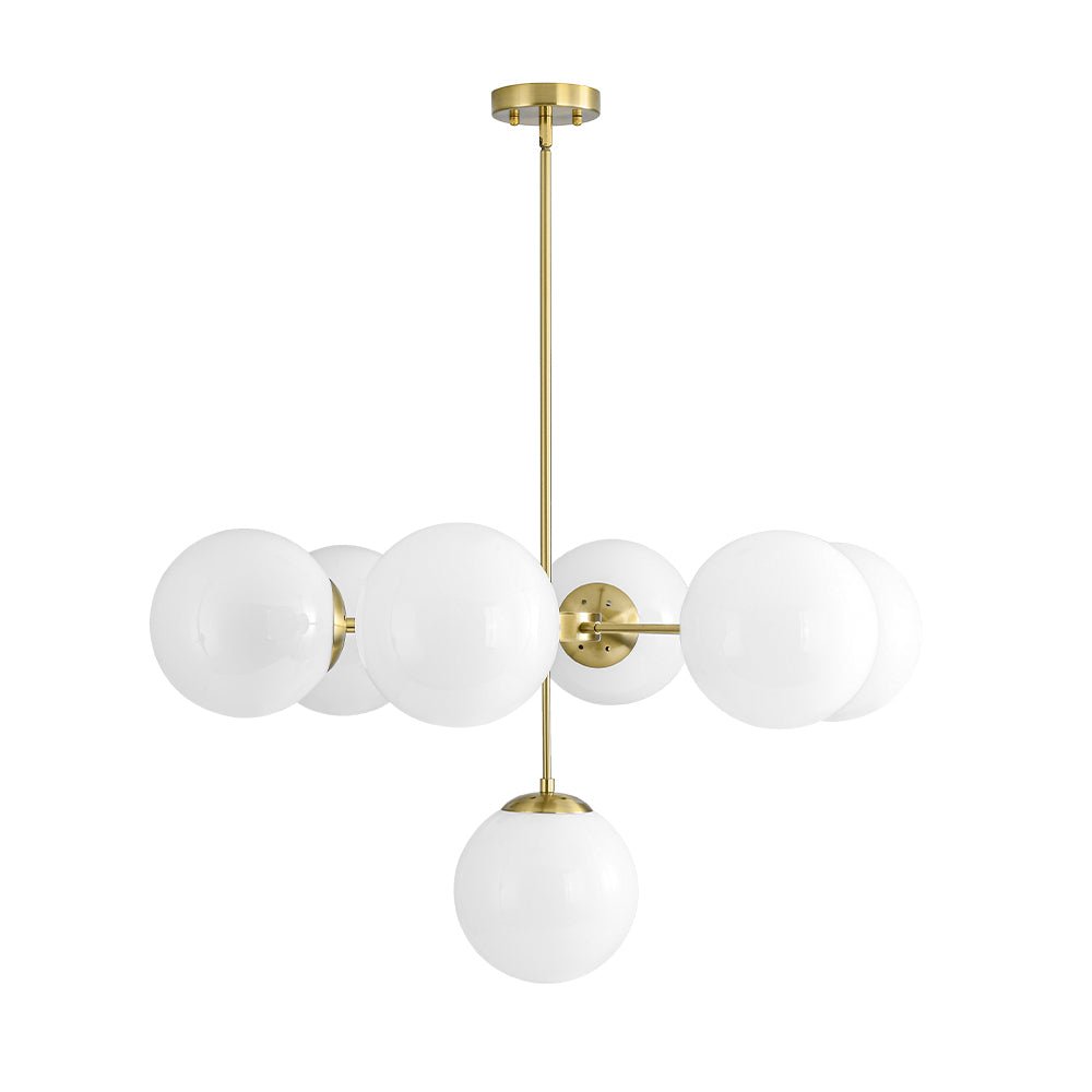 Xenuvia Mid-Century Sputnik Opal Glass Globe Chandelier