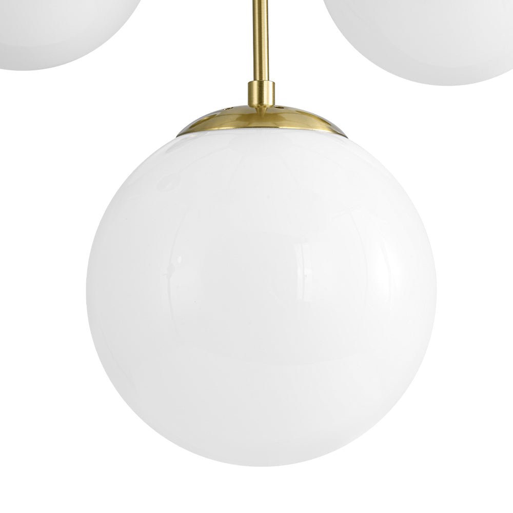 Xenuvia Mid-Century Sputnik Opal Glass Globe Chandelier