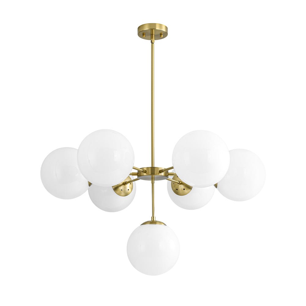 Xenuvia Mid-Century Sputnik Opal Glass Globe Chandelier